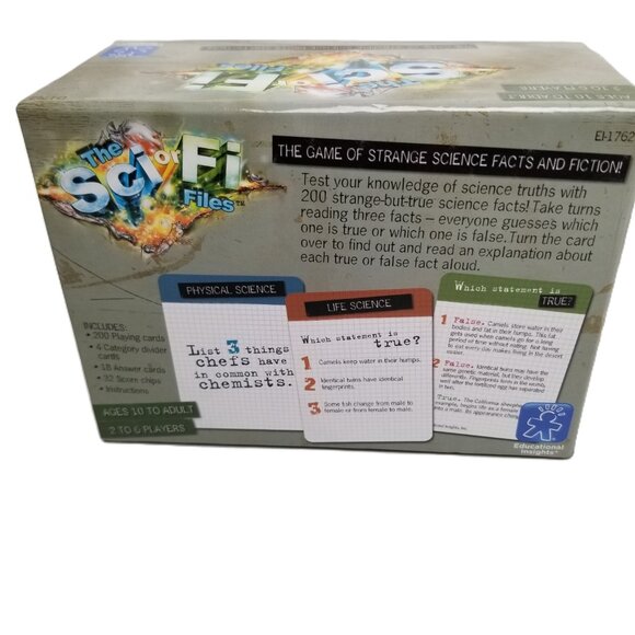 Educational Insights Sci Fi Files Science Fact Fiction Card Game STEM Learning - Picture 4 of 12